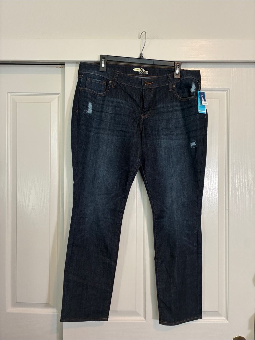 Old Navy Women's Dark Blue Straight Leg Jeans